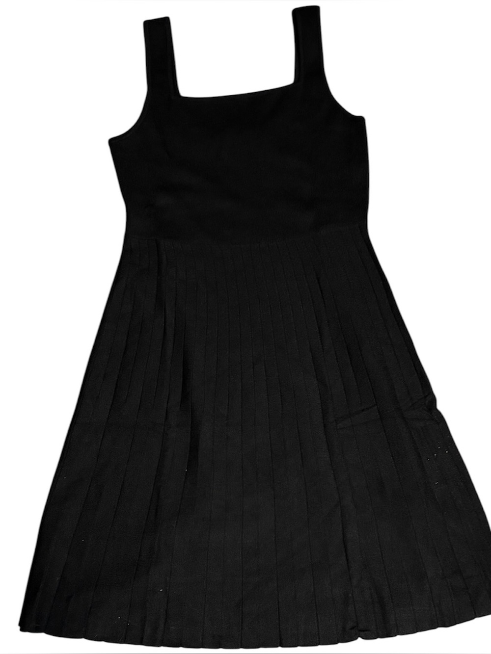 Women's Black Pleated Midi Skirt